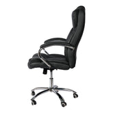 Huimei H-1708 Executive Office Chair β Black Leather with Chrome Base Huimei Furniture