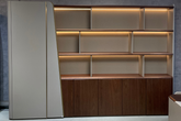 TL-318 Executive Storage Cabinet with Display Shelves β Veneer Wood Finish (312 Γ 216 cm)