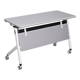 Huimei Folding Training Table, White Color