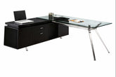 CL-01 Executive Office Desk with Side Cabinet β Leather Finish | 220 Γ 190 cm