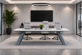 Humei DW-BK003 Executive Conference Table β Modern 8-Seater Boardroom Desk