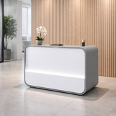 Huimei Modern Compact Reception Desk with LED Light Panel
