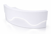 Huimei Modern Curved Reception Desk with LED Lighting