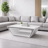 Huimei Glossy Coffee Table BG-9953 White Color