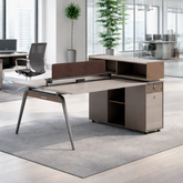 Huimei YD-1813 Office Workstation White Oak Color