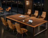Huimei Edge Series Office Meeting Table, Forster Yellow Color