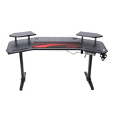 Huimei Electric Height Adjustable Gaming Table with Mat, Cup Holder, and LED Lighting Huimei Furniture