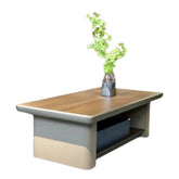 Huimei SB-1468 Modern Coffee Table β 140x68x42 cm Wooden Center Table with Storage Shelf Huimei Furniture