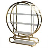 Huimei Golden Display Stand with Tempered Glass Shelves Huimei Furniture