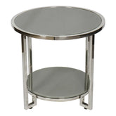 Huimei Glass Coffee Table with Tempered Glass Top and Stainless Steel Base β Grey/Silver Color Huimei Furniture