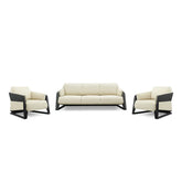Huimei Premium PU Leather Office Sofa Set β Off White (Single, Three-Seater & Full Set) Huimei Furniture