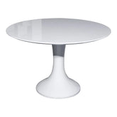 Huimei Round Shape Meeting Table β Glossy White Finish Huimei Furniture