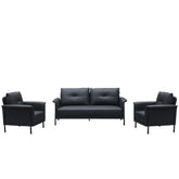 Huimei XP-233 Office Sofa Set β PU Leather, 3+1+1, Black / White Huimei Furniture