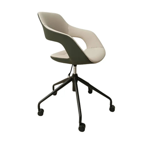 Humei CM-XS-077S Modern Swivel Office Chair – Dual-Tone Ergonomic Design with Black Metal Base Huimei Furniture