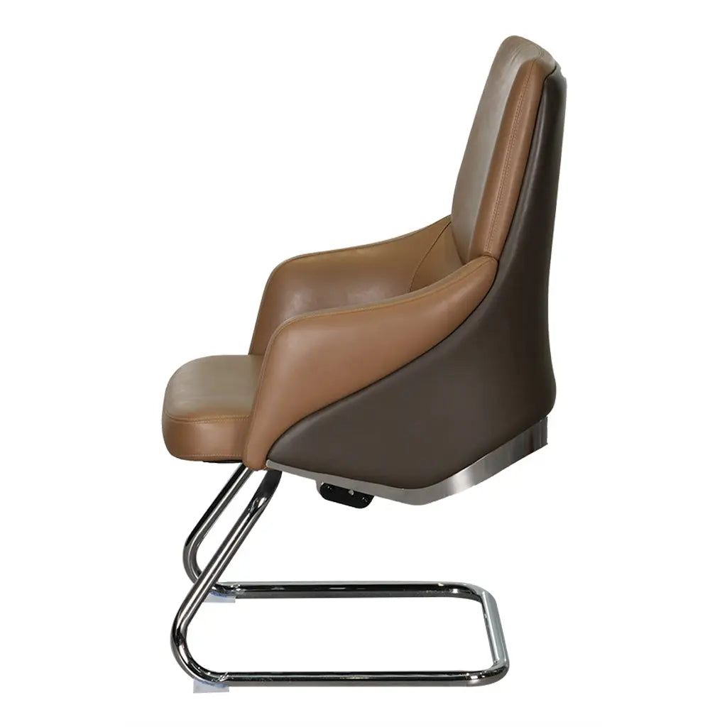 Huimei Office Visitor Chair YS-1524-C, Brown Color Huimei Furniture