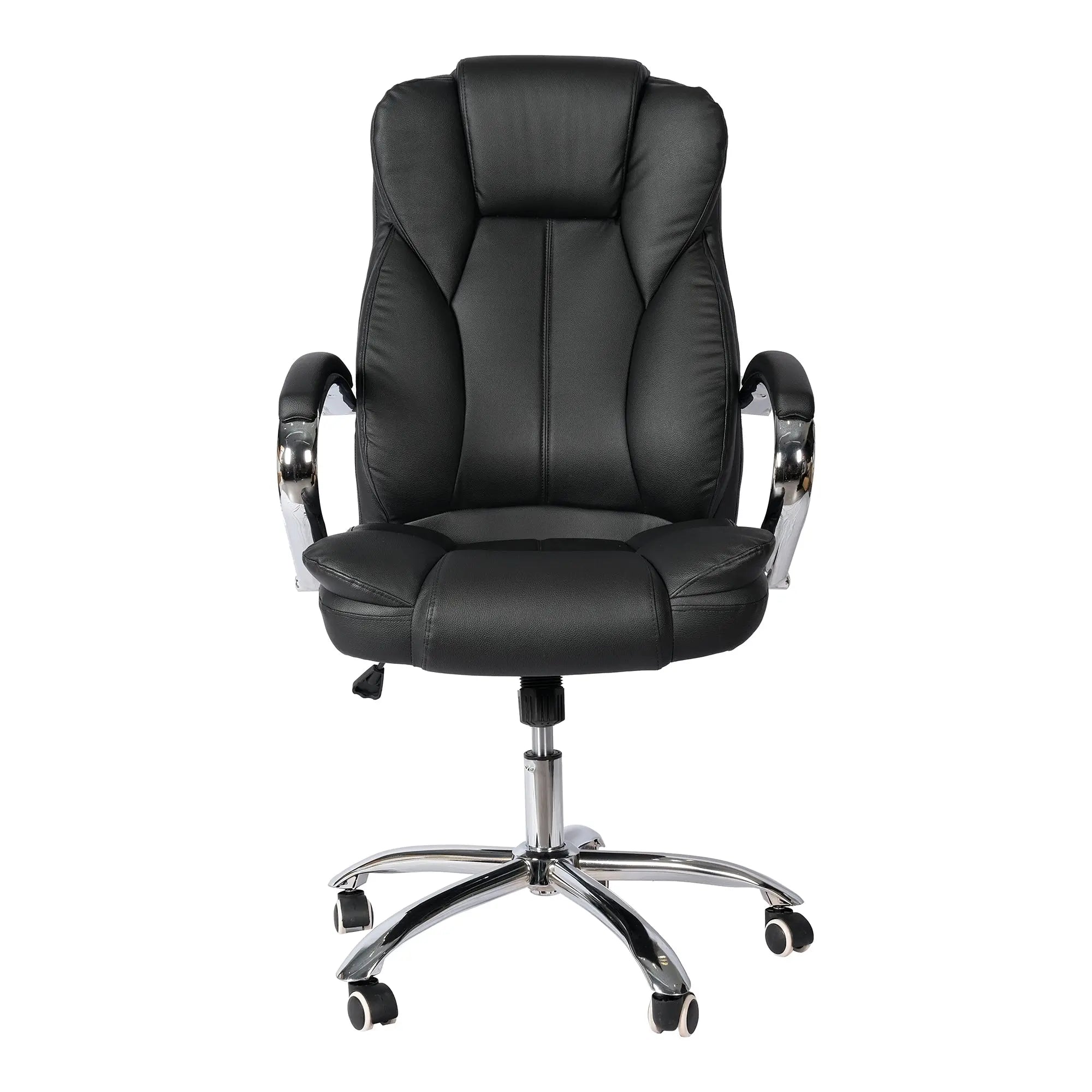 Huimei H-1708 Executive Office Chair – Black Leather with Chrome Base Huimei Furniture