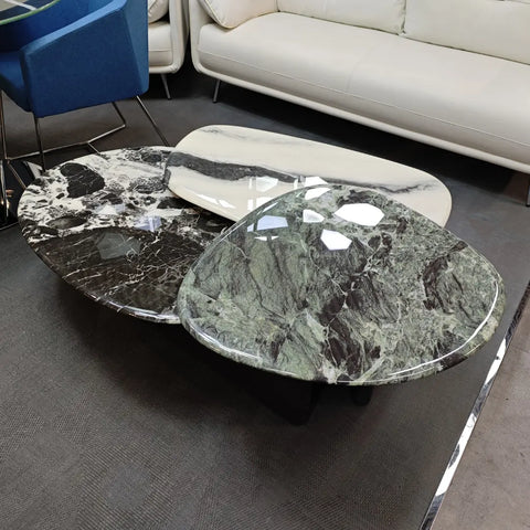 Huimei Modern Marble Coffee Table – Triple Marble Finish Huimei Furniture