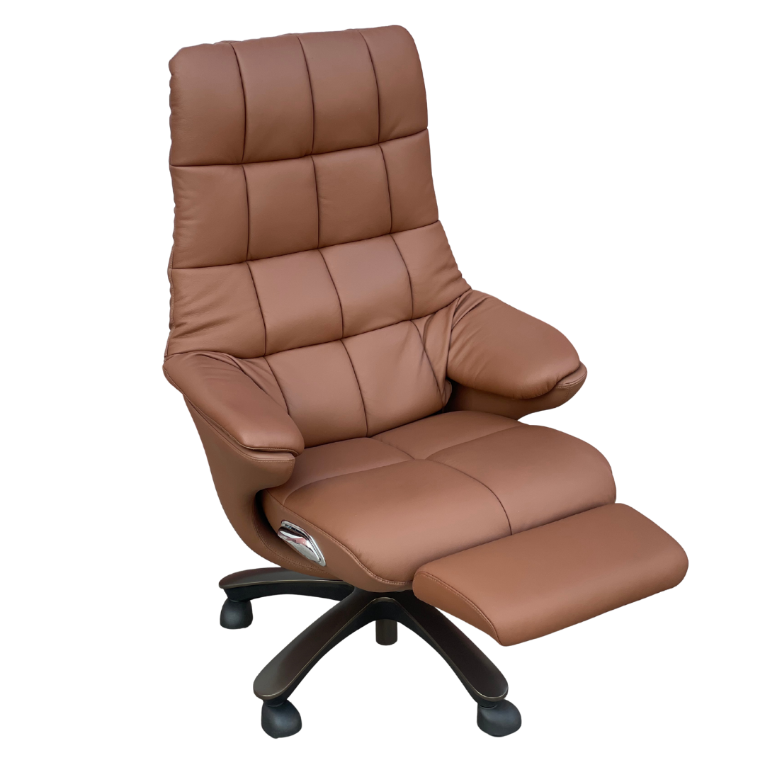 Humei CM-B351ASTR Executive Recliner Office Chair with Footrest – Premium Leather Comfort