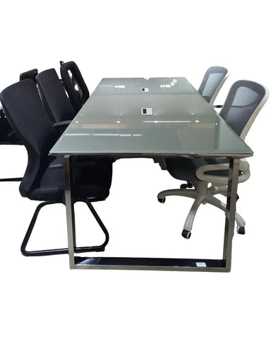 Huimei DB-026B Glass Conference Table – Available in 5 Sizes Huimei Furniture