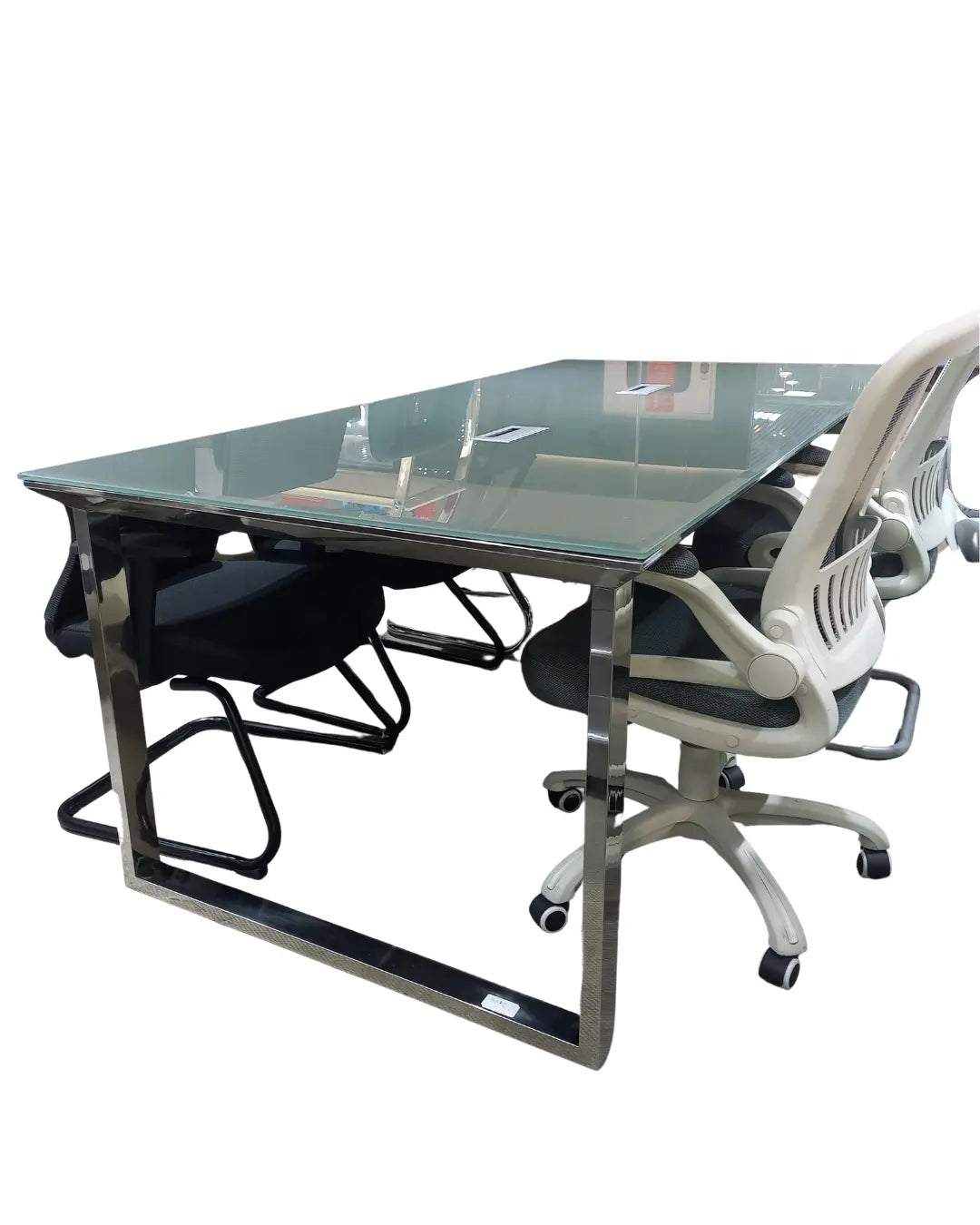 Huimei DB-026B Glass Conference Table – Available in 5 Sizes Huimei Furniture