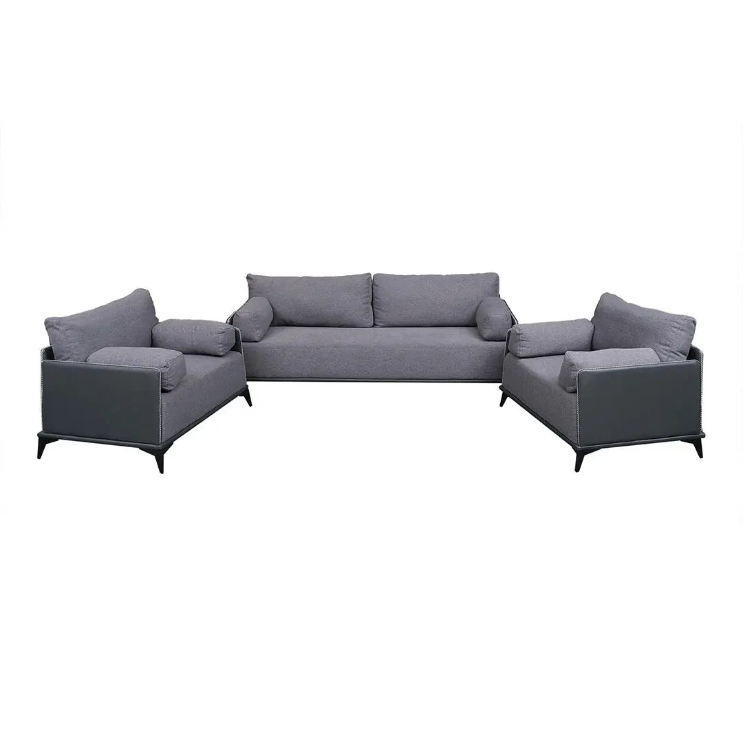Huimei PU Leather Sofa Set Grey Color, 2106-P Huimei Furniture