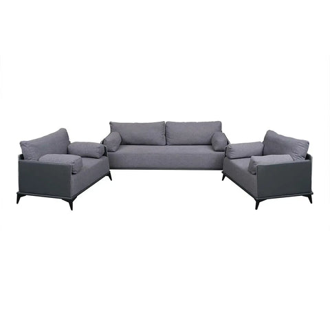 Huimei PU Leather Sofa Set Grey Color, 2106-P Huimei Furniture