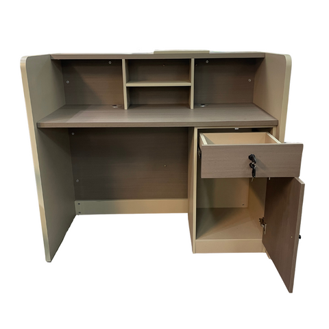 Modern Reception Desk with Front Modesty Panel | Office Reception Counter