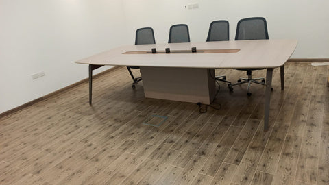 Huimei Office Meeting Table, White Oak Color