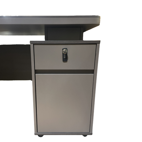 ZY Series Modern Office Desk with Side Cabinet – Available in 120 cm & 140 cm
