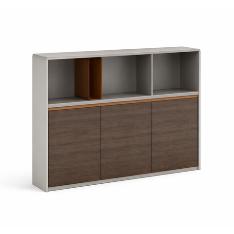 LX-180 Modern Office Storage Cabinet with Open Shelf – 180 × 118 cm