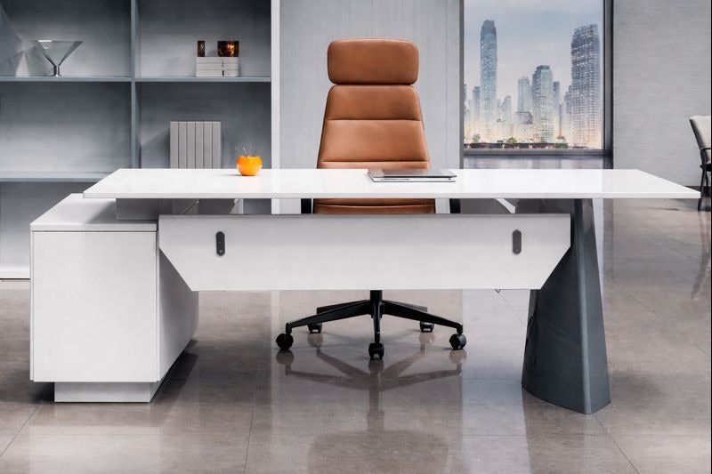 BG-9942 Executive Office Desk with Side Storage – 160/180 × 140 cm