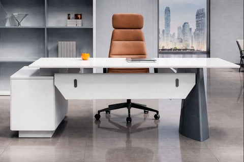 BG-9942 Executive Office Desk with Side Storage – 160/180 × 140 cm
