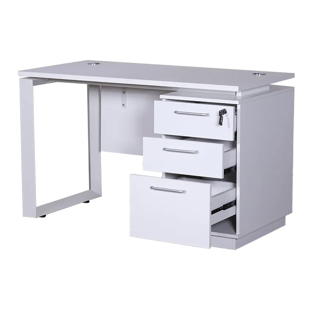 Huimei White Office Table 120 / 140 CM Huimei Furniture