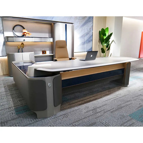 Huimei Executive Office Table, Grey Color, BB01-T01 Huimei Furniture