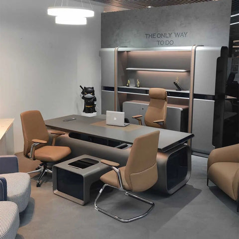Huimei Executive Office Table, Grey Color, BC01-T01 Huimei Furniture