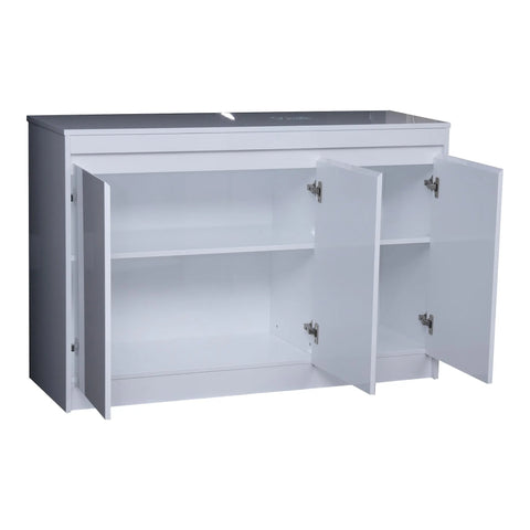 Huimei HDF Low Cabinet BG-9907 Glossy White Color Huimei Furniture