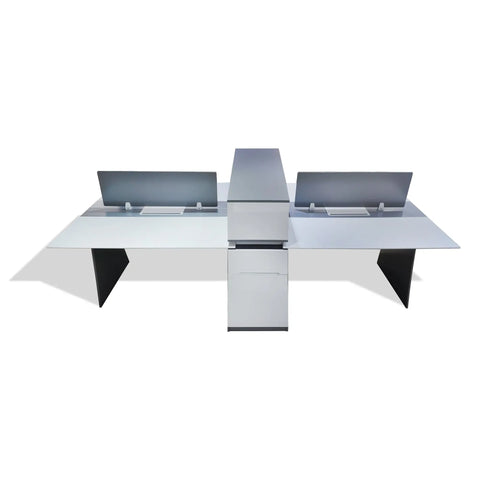 Huimei BG-9927 Modern 4-Person Office Workstation – 270W x 120D x 120H cm Huimei Furniture