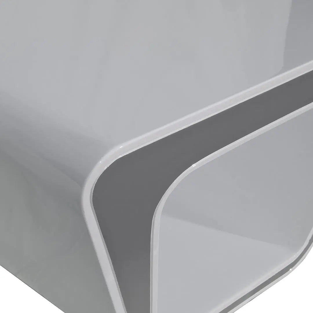 Huimei Glossy BG-9953-S Coffee Table, White Color Huimei Furniture