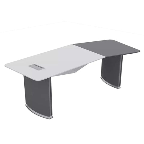 Huimei Executive Office Table BG-9965, Glossy White Huimei Furniture