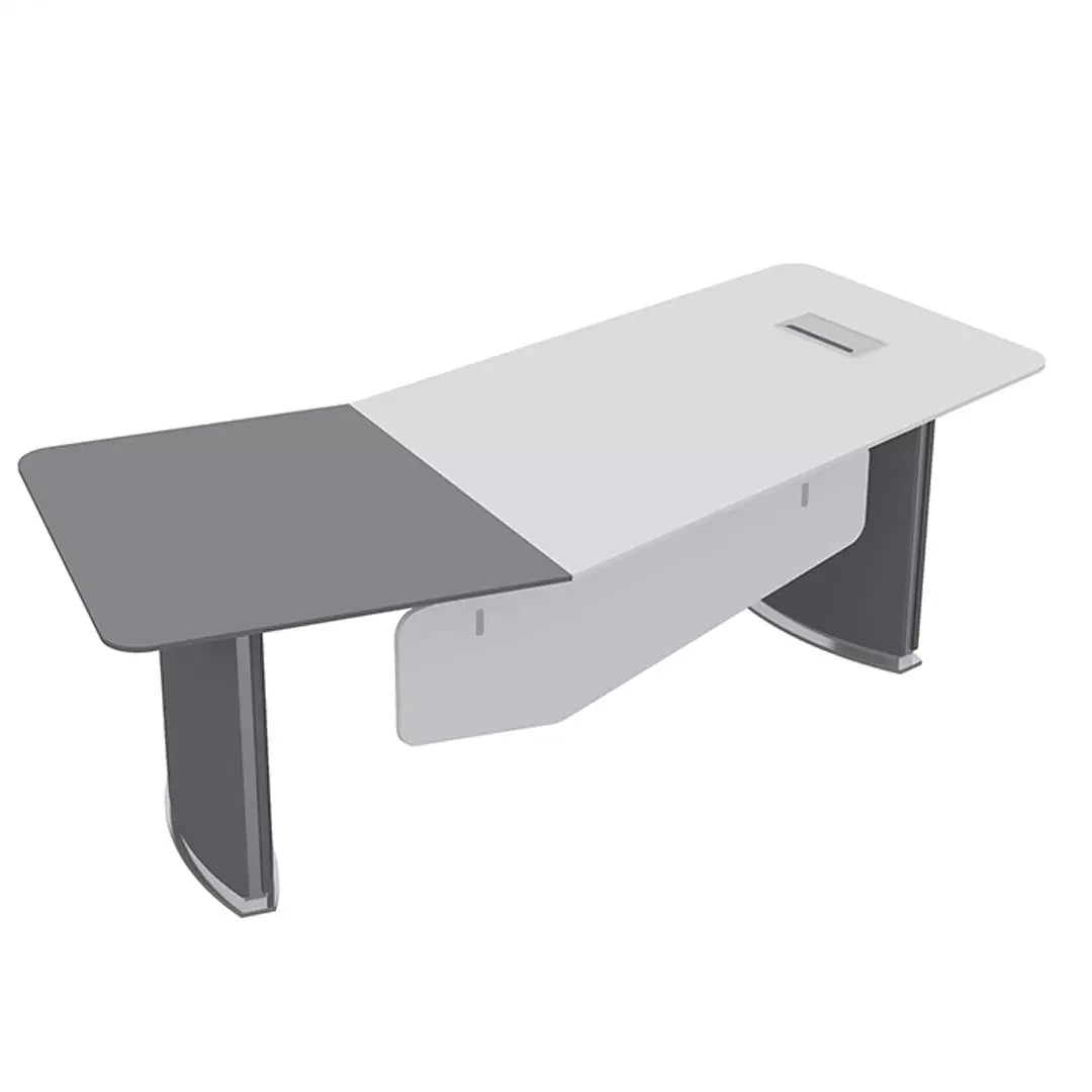 Huimei Executive Office Table BG-9965, Glossy White Huimei Furniture