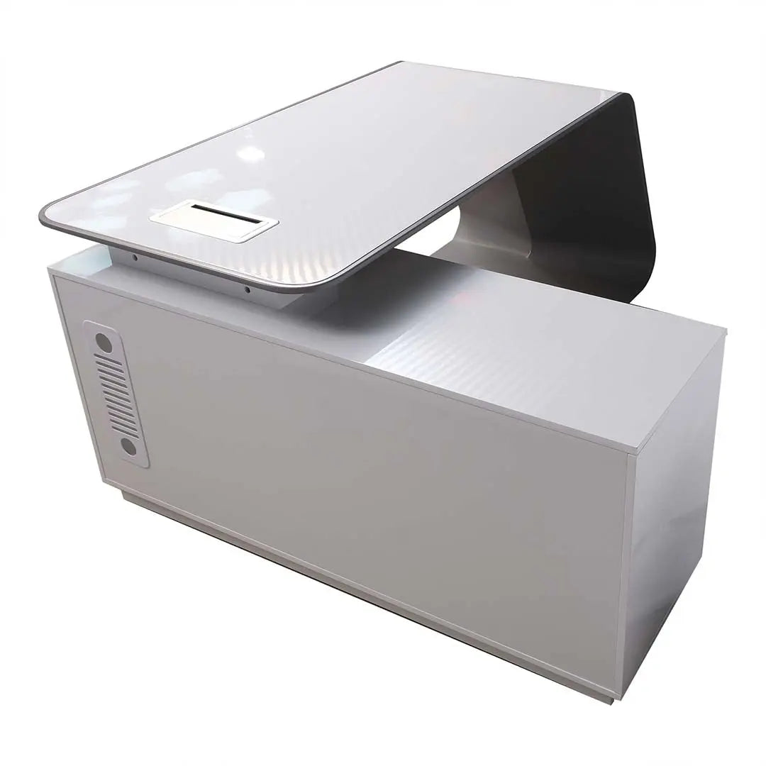 Huimei Executive Office Table BG-9968, Glossy White Color Huimei Furniture