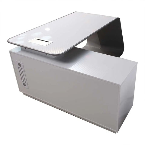 Huimei Executive Office Table BG-9968, Glossy White Color Huimei Furniture