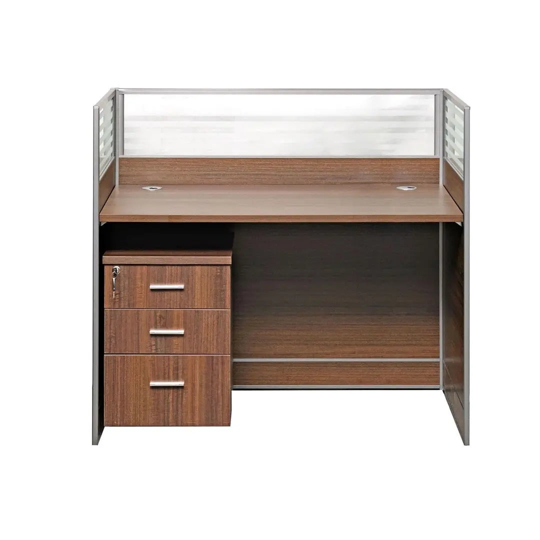 Huimei Cubicle Work Station 100/120 cm , Brown Color Huimei Furniture