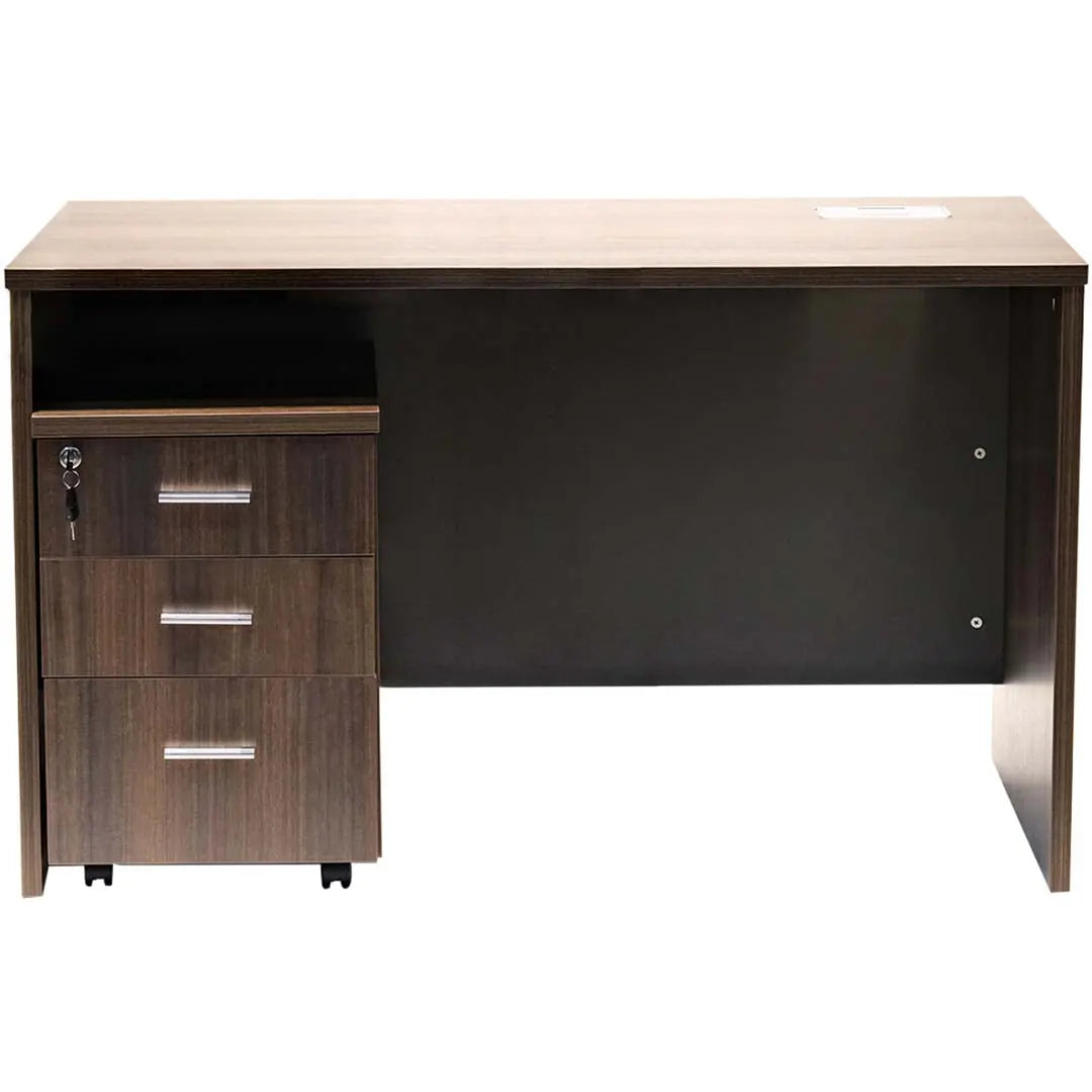 100/120/140 cm Office Table with Movable Drawers, Brown Color Huimei Furniture