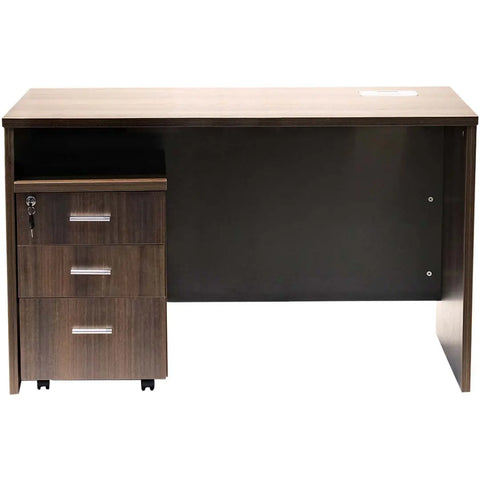 100/120/140 cm Office Table with Movable Drawers, Brown Color Huimei Furniture