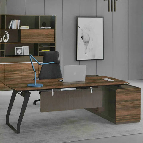 200 cm Executive Office Table BT-2001, Brown Color Huimei Furniture
