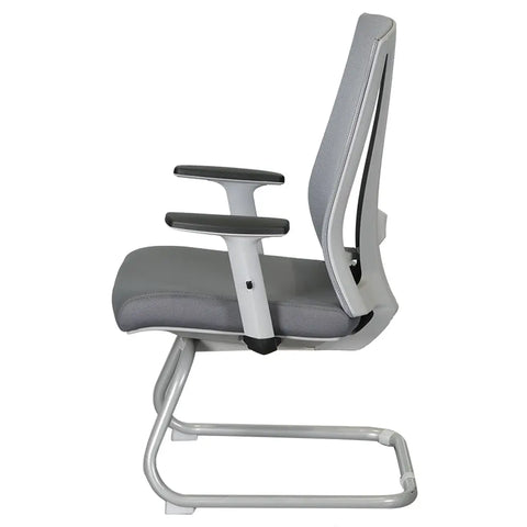 Huimei CO-912 Mesh Visitor Chair with Fixed Armrests – Grey Huimei Furniture