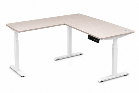 Huimei Adjustable L-Shaped Standing Desk – Modern Ergonomic Office Table