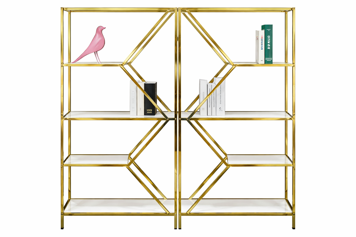 KQD-158 Luxury Gold Metal Display Shelf – 160 x 180 cm