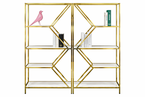 KQD-158 Luxury Gold Metal Display Shelf – 160 x 180 cm